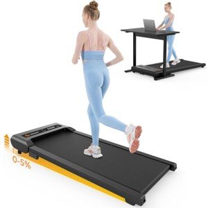 Compact Under Desk Treadmill with Incline and Remote