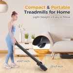 Compact Under Desk Treadmill with Incline and Remote