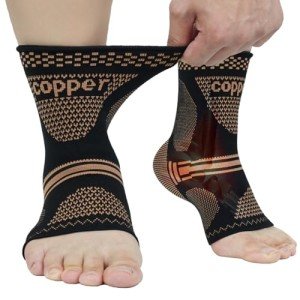 Copper Ankle Brace Compression Sleeve for Pain Relief