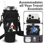Stylish Neoprene Water Bottle Carrier Bag with Strap