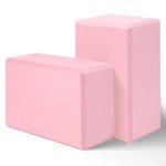 Sturdy Non-Slip Yoga Blocks 2 Pack - Pink