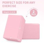 Sturdy Non-Slip Yoga Blocks 2 Pack - Pink