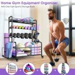 Highpro Dumbbell and Yoga Mat Storage Rack