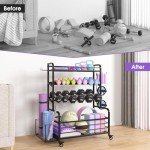 Highpro Dumbbell and Yoga Mat Storage Rack