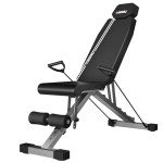 GOIMU Foldable Weight Bench for Home Gym, Adjustable Backrest with 6 Position, 660LBS Weight Capacity, Multi-Purpose Workout Bench with Pull Strap for Bench Press