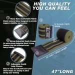 Elbow Wraps for Weightlifting, Bench Press, Cross Training & Powerlifting for Men and Women - 47" Nylon (1 Pair) Elbow Straps - Increases Stability of Joints and Supports Injury Recovery