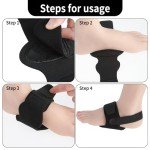 Abeillo Arch Support Sleeves for Plantar Fasciitis Relief, Adjustable Compression Bands with 4Pcs Removable Arch Support Pads for Flat Feet High,Foot Swelling,Feet Pain Relief Fits Men and Women