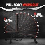 Adjustable Weight Bench,Workout Bench for Home Gym, 1200 LB Stable Incline Decline Bench for Full Body Workout