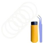6 Pcs Water Bottle Gasket Replacement for Hydro Flask Wide Mouth Flip Lid, Silicone Water Bottle O Rings, Gasket Seals,Compatible with, Hydroflask Replacement Gasket,2 Inch with Tweezers