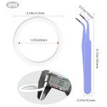 6 Pcs Water Bottle Gasket Replacement for Hydro Flask Wide Mouth Flip Lid, Silicone Water Bottle O Rings, Gasket Seals,Compatible with, Hydroflask Replacement Gasket,2 Inch with Tweezers