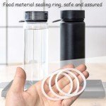 6 Pcs Water Bottle Gasket Replacement for Hydro Flask Wide Mouth Flip Lid, Silicone Water Bottle O Rings, Gasket Seals,Compatible with, Hydroflask Replacement Gasket,2 Inch with Tweezers