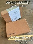 Cork Yoga Blocks 2 Pack, Premium Portuguese Yoga Bricks, High Density Yoga Block with Non Slip Surface, Eco-Friendly Yoga Accessories, Ideal for Yoga, Pilates, Stretching