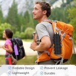 Maxluke Collapsible Water Bottles, Reuseable BPA Free Silicone Foldable Water Bottle 16oz, Lightweight Leakproof Portable Travel Water Bottles for Traveling Camping Hiking Sports Outdoors(Black)