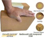 Cork Yoga Blocks 2 Pack, Premium Portuguese Yoga Bricks, High Density Yoga Block with Non Slip Surface, Eco-Friendly Yoga Accessories, Ideal for Yoga, Pilates, Stretching