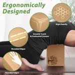 Cork Yoga Blocks 2 Pack Set, Natural Cork Soft Non-Slip Yoga Blocks, High Density & Eco Friendly Yoga Accessories for Women| Men, Ideal for Yoga, Pilates, Stretching and Toning