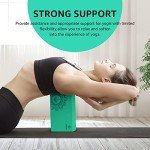 Overmont Yoga Block 2 Pack Supportive Latex-Free EVA Foam Soft Non-Slip Surface for General Fitness Pilates Stretching and Meditation 9"x6"x3" Yoga Strap Included