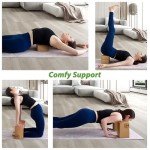 Cork Yoga Blocks 2 Pack Set, Natural Cork Soft Non-Slip Yoga Blocks, High Density & Eco Friendly Yoga Accessories for Women| Men, Ideal for Yoga, Pilates, Stretching and Toning