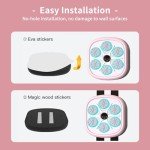 LQQKE 2024 Music Boxing Machine Pink Music Boxing Machine with Gloves, Wall Mounted Smart Music Boxing Machine Pink, Music Boxing Pink Workout Boxing Punching Machine for Home, Indoor and Gym