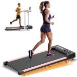 Walking Pad Treadmill with Incline, 4 in 1 Under Desk Treadmills for Home Office, 2.5HP Low Noise 265LB Capacity Portable Treadmill with Remote Control for Walking Jogging Running (Pink)