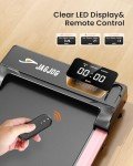 Walking Pad Treadmill with Incline, 4 in 1 Under Desk Treadmills for Home Office, 2.5HP Low Noise 265LB Capacity Portable Treadmill with Remote Control for Walking Jogging Running (Pink)