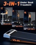 Walking Pad Treadmill, Walking pad with Incline,2 in 1 Walking pad for Walking and Jogging, 2.5HP Compact Treadmill for Home Office with Remote Control, LED Display