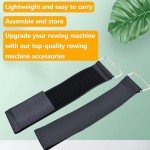 JLEivvi 1 Pair 50cm Universal Overlength Rowing Machine Foot Straps Elliptical Machine Pedals Straps Rowing Machine Pedal Trainer Straps Leg Training for Fitness Home Sports Office Accessories