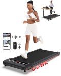 Incline 2 in 1 Under Desk Walking Pad Treadmill for Apartment Office Home,300+ lbs Capacity & Voice Controlled Smart Treadmills 2.5HP Quiet Running Jogging Machine Works with ZWIFT KINOMAP
