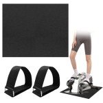 Rainmae Ellipse Leg Exerciser Machine Non-Slip Mat with Pedal Straps, Apply to Under Desk Elliptical Peddler While Sitting, Perfect for Leg Training Seated Foot Pedal Exerciser Equipment Protect Floor