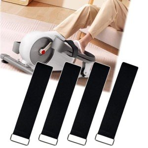 4Pcs Ellipse Leg Exerciser Machine Pedal Straps, Elliptical Adjustable Trainer Straps for Under Desk Elliptical Machine Peddler Foot Training Pedal Exercixer Home Fitness Sports Accessories