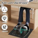 Rainmae Ellipse Leg Exerciser Machine Non-Slip Mat with Pedal Straps, Apply to Under Desk Elliptical Peddler While Sitting, Perfect for Leg Training Seated Foot Pedal Exerciser Equipment Protect Floor