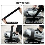 4Pcs Ellipse Leg Exerciser Machine Pedal Straps, Elliptical Adjustable Trainer Straps for Under Desk Elliptical Machine Peddler Foot Training Pedal Exercixer Home Fitness Sports Accessories