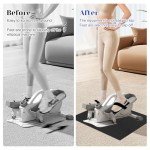 Rainmae Ellipse Leg Exerciser Machine Non-Slip Mat with Pedal Straps, Apply to Under Desk Elliptical Peddler While Sitting, Perfect for Leg Training Seated Foot Pedal Exerciser Equipment Protect Floor