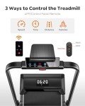 Acezoe Walking Pad Treadmill with Incline and Handle Bar, 2 in 1 Folding Treadmills for Home Small Office, 300lbs Portable Compact Under Desk Treadmill with Remote Control, LED Display and Apps
