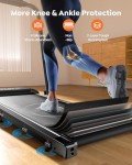 Acezoe Walking Pad Treadmill with Incline and Handle Bar, 2 in 1 Folding Treadmills for Home Small Office, 300lbs Portable Compact Under Desk Treadmill with Remote Control, LED Display and Apps