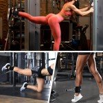 Husfunov 2 Packs Ankle Strap for Cable Machine, Adjustable Cable Kick Back Ankle Straps with Neoprene Padding, Double D-Rings Design Ankle Resistance Bands