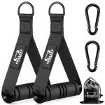 Heavy Duty Exercise Handles, Gym Handles for Cable Machine Attachment, Grip Gym Equipment, Resistance Bands, and Weight Lifting (Set of 2)