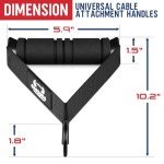 Heavy Duty Exercise Handles, Gym Handles for Cable Machine Attachment, Grip Gym Equipment, Resistance Bands, and Weight Lifting (Set of 2)