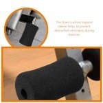 Foam Foot Pads Rollers Set- 4 Pcs Buffer Tube Cover Barbell Cushion Pad Foam Roller Exercise Equipment Gym Replacement Parts for Leg Extension Weight Bench