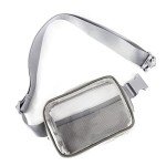 Didida Clear belt bag, See Through Fashion Waist Packs Unisex Transparent Fanny Packs for Women Men crossbody with Adjustable Strap for Workout Travel Running Cycling, Clear Bags for Stadium Approved