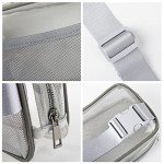 Didida Clear belt bag, See Through Fashion Waist Packs Unisex Transparent Fanny Packs for Women Men crossbody with Adjustable Strap for Workout Travel Running Cycling, Clear Bags for Stadium Approved