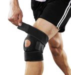 Knee Braces for Knee Pain Knee Brace for Women Men, Patellar Tendon Support Strap, Knee Brace for Meniscus Tear Knee Compression Sleeve for Knee Pain (Black)