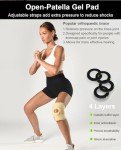 Knee Braces for Knee Pain Knee Brace for Women Men, Patellar Tendon Support Strap, Knee Brace for Meniscus Tear Knee Compression Sleeve for Knee Pain (Black)