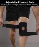 Knee Braces for Knee Pain Knee Brace for Women Men, Patellar Tendon Support Strap, Knee Brace for Meniscus Tear Knee Compression Sleeve for Knee Pain (Black)