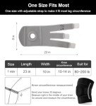Knee Braces for Knee Pain Knee Brace for Women Men, Patellar Tendon Support Strap, Knee Brace for Meniscus Tear Knee Compression Sleeve for Knee Pain (Black)