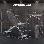 Adjustable Foldable 660LB Weight Bench, Lifting Sit-up Multi-use Workout Bench Exercise Bench Incline Decline Flat Utility Bench Press for Home Gym