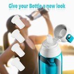 Zickupy 4PCS Replacement Bite Valve Compatible with Brita Water Bottles and Brita Filtered Water Bottle Replacement Tongues for Brita Insulated Filtered Silicone Water Bottle Nozzle Fittings (White)