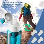 Zickupy 4PCS Replacement Bite Valve Compatible with Brita Water Bottles and Brita Filtered Water Bottle Replacement Tongues for Brita Insulated Filtered Silicone Water Bottle Nozzle Fittings (White)