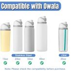 Replacement Lid for Owala Freesip, One Button Water Bottle Replacement Cap Compatible with Owala Cup 16oz 24oz 32oz 40oz, No Leakage Replacement Accessory for Owala Free Sip (Gray)