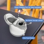 Replacement Lid for Owala Freesip, One Button Water Bottle Replacement Cap Compatible with Owala Cup 16oz 24oz 32oz 40oz, No Leakage Replacement Accessory for Owala Free Sip (Gray)