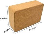 MOONMEOW Cork Yoga Blocks (Set of 2), High Density Solid Natural Cork Yoga Brick with Non-Slip Surface, for Stretching, Aligning, and Balancing